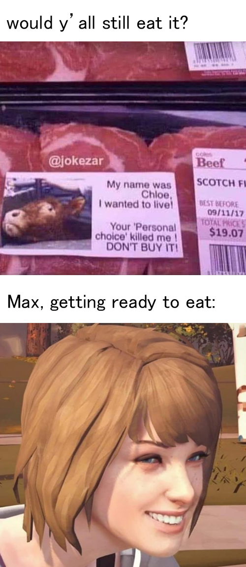 Max eating Chloe